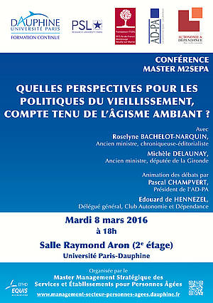 Conférence Master Management des Services &amp; Etablissements pour Personnes Agées, Dauphine Fomation Continue