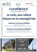 Conférence Executive MBA Santé : Le soin, une valeur citoyenne et managériale. Formation continue Université Paris-Dauphine